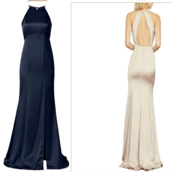 𝅺AMSALE IMANI OPEN BACK MAXI GOWN DRESS - Picture 1 of 16